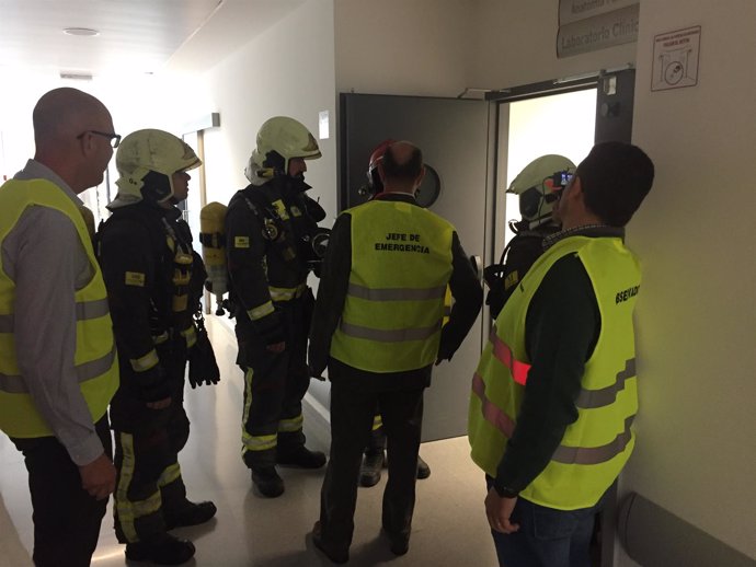 Ejercicio de activacion de plan de emergencia en el hospital de Ronda