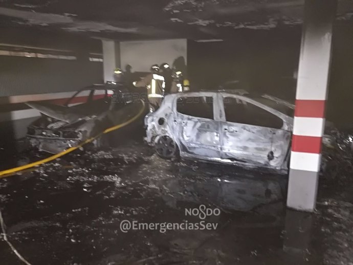 Incendio en un garaje de la avenida de Andalucía 