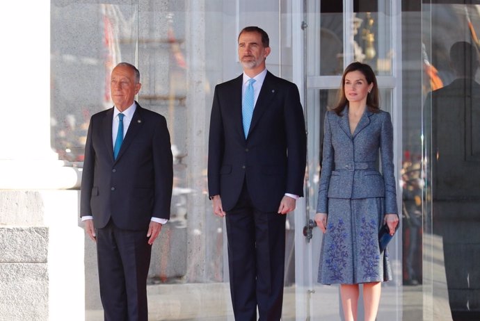 Los Reyes reciben al Presidente de Portugal,  Marcelo Rebelo de Sousa