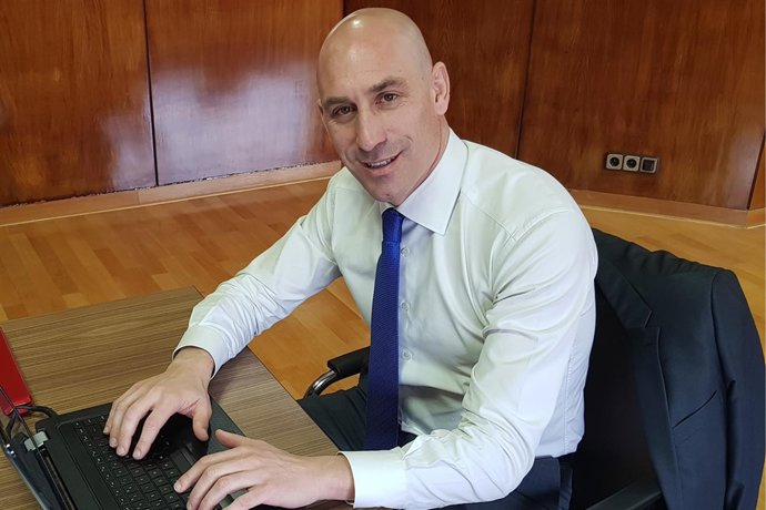 El candidato a la presidencia de la RFEF, Luis Rubiales