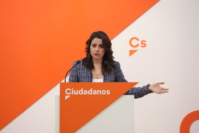 Roda de premsa de la portaveu nacional de Cs,  Inés Arrimadas