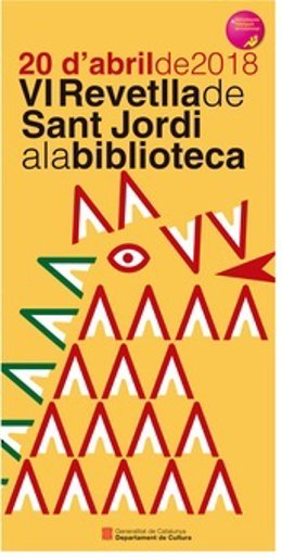 Cartell de la VI Revetlla de Sant Jordi a les biblioteques