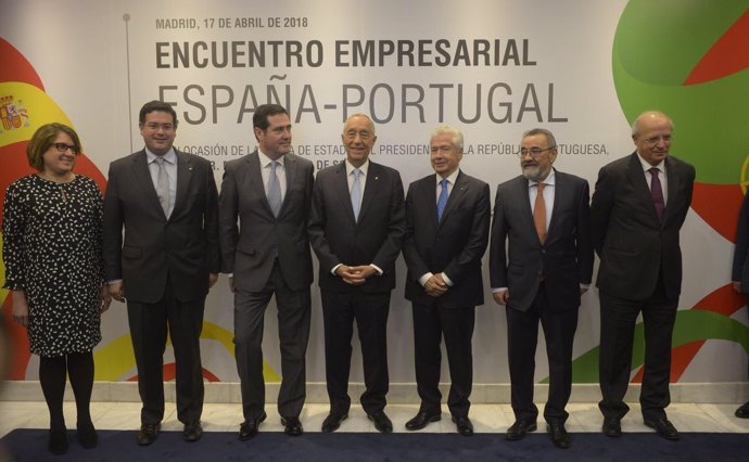 El presidente portugués en un encuentro empresarial