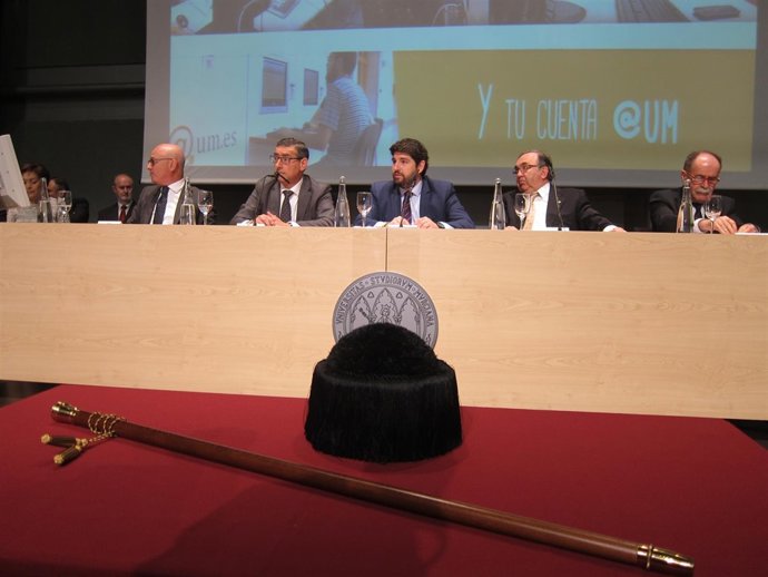 Luján y López Miras, durante el acto de toma de posesión