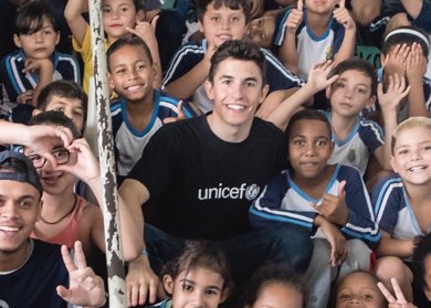 Marc Márquez apoya una iniciativa solidaria en Brasil junto a UNICEF