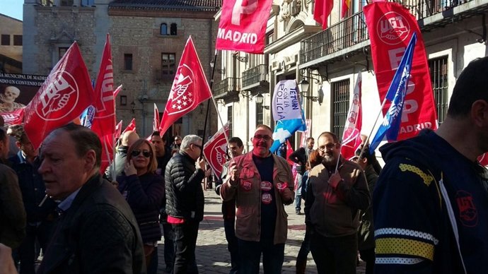 Concentración de la Policía Municipal