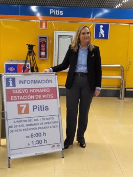 Rosalía Gonzalo presenta la ampliación de horario en Pitis