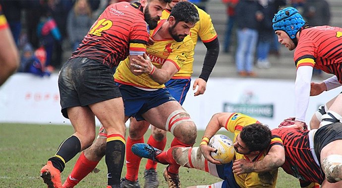 Imagen del Bélgica-España de Rugby