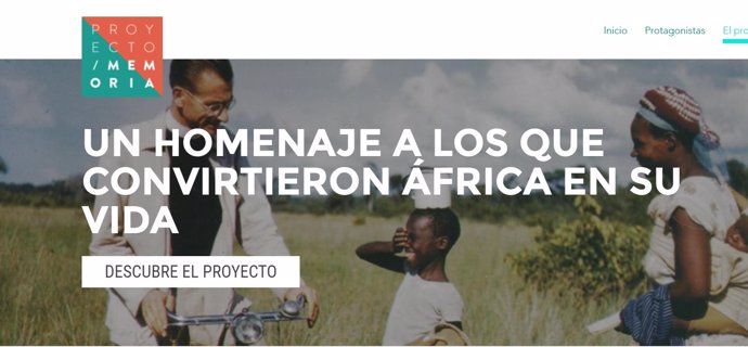 Portada de la web 'Proyecto Memoria' de Casa África