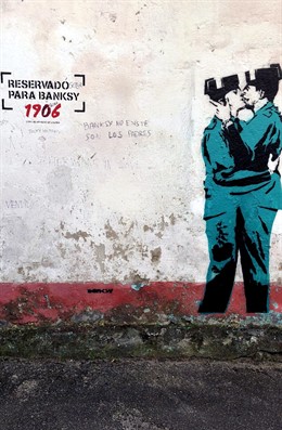 Aparece en el barrio ferrolano de Canido una obra firmada como Banksy 