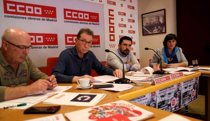 Jaime Cedrún y Ramón Espinar en rueda de prensa tras la reunión sobre Cercanías