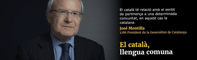 L'expresident José Montilla, en la campanya de Plataforma per la Llengua