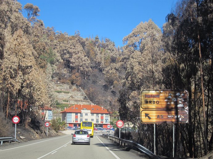 Incendio de As Neves en octubre de 2017