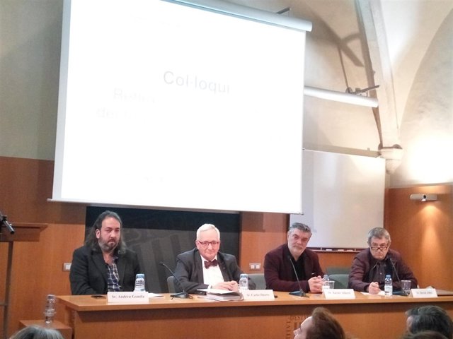 El director del TNC, X. Alberti junto al presidente del Conca C. Duarte