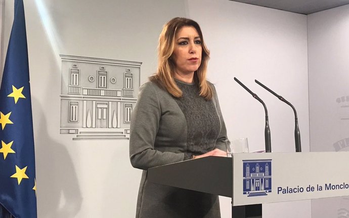 La presidenta de la Junta de Andalucía, Susana Díaz, en la Moncloa