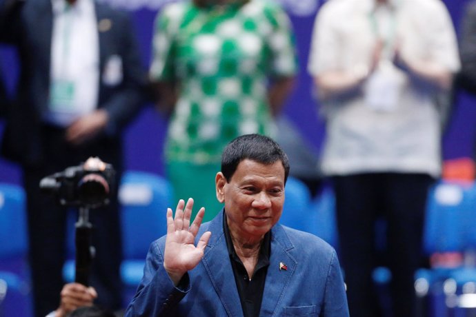 Foto del presidente filipino Rodrigo Duterte en Hong Kong.