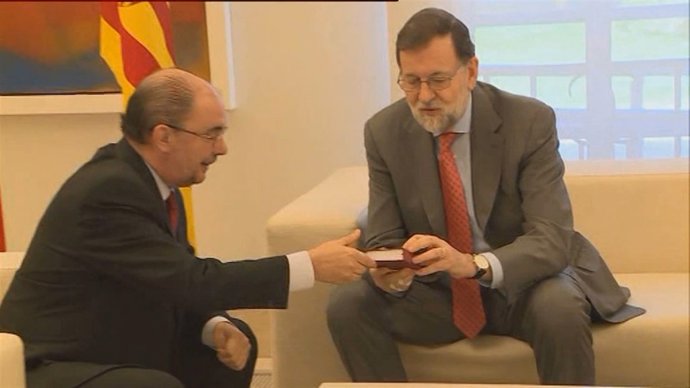 Reunión entre Lambán y Rajoy 