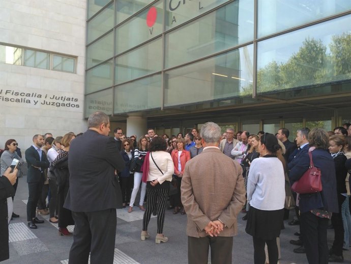 Protesta en la Ciudad de la Justicia