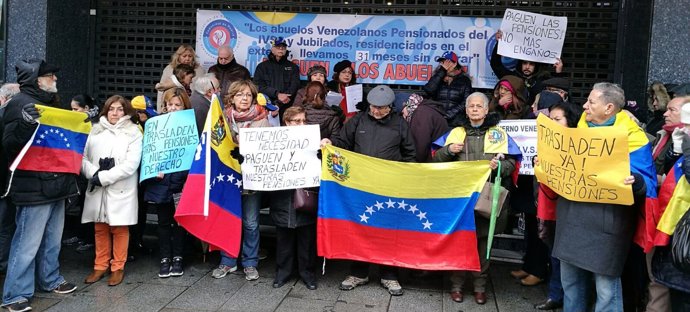 Manifestación jubilados venezolanos