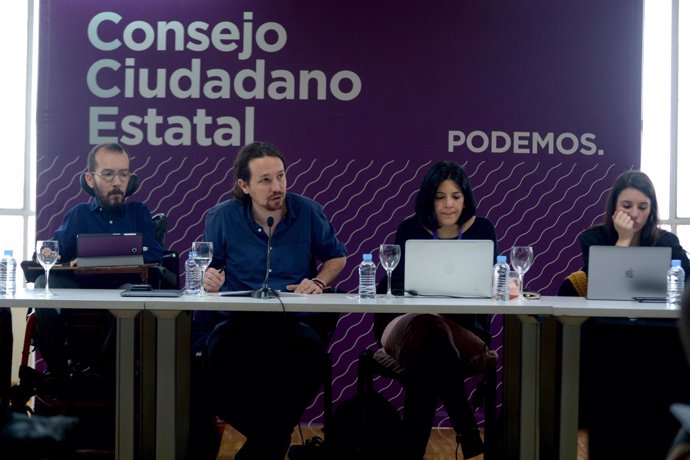 Pablo Iglesias, secretario general de Podemos, en el Consejo Ciudadano Estatal