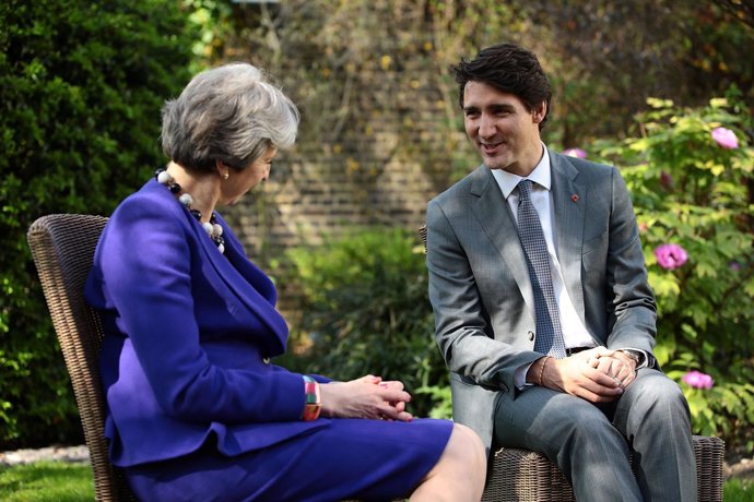 Theresa May y Justin Trudeau