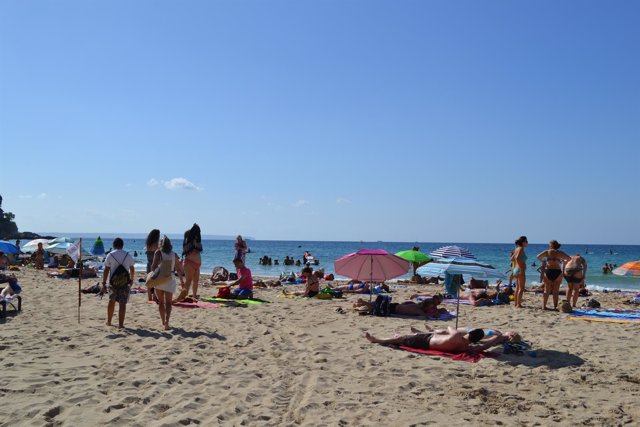 Playa, Cala Major, turistas, sol, bañistas, recurso