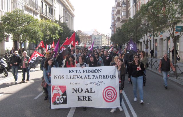 Manifestación de Lindorff en Valladolid 19-04-2018