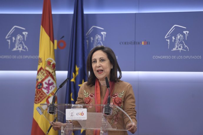 Rueda de prensa de la portavoz del PSOE, Margarita Robles, en el Congreso