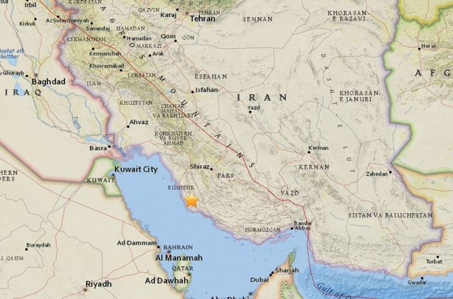Terremoto de magnitud 5,9 en el suroeste de Irán