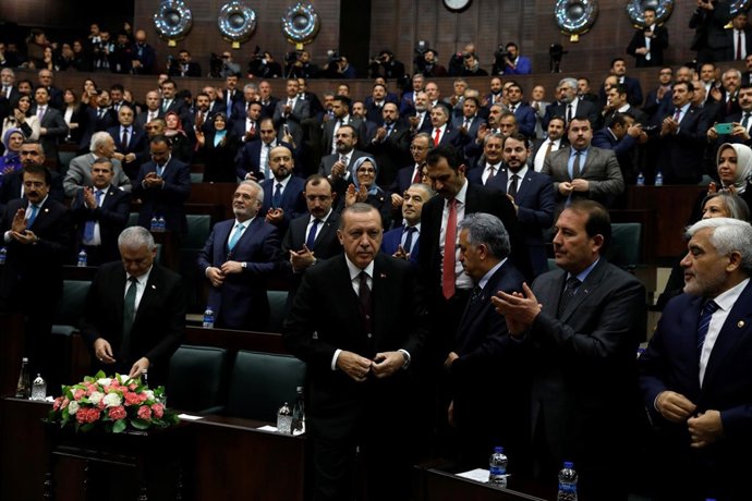 Recep Tayyip Erdogan en el Parlamento