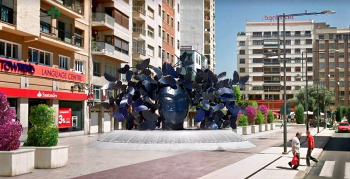 Así quedará la escultura 'Mariposas' de Manolo Valdés en Castellón