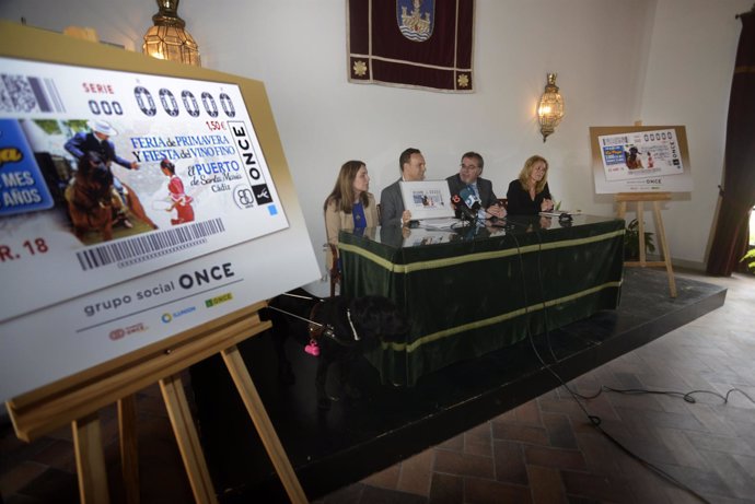 Presentación del cupón de la ONCE dedicado a la feria de El Puerto