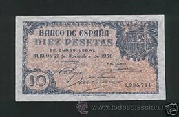 Billete de 10 pesetas 