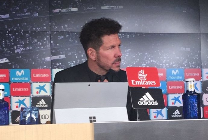 El entrenador del Club Atlético de Madrid Diego Pablo Simeone