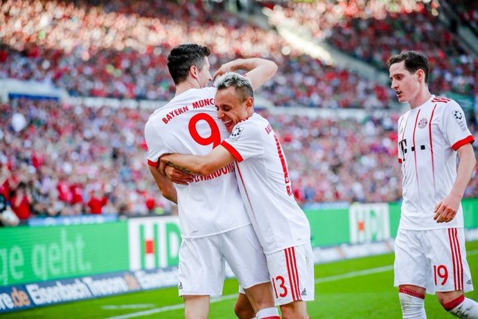 Bayern Múnich Robert Lewandowski Rafinha Sebastian Rudy