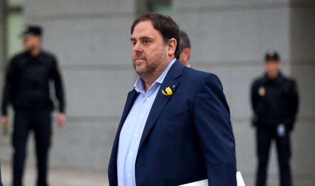 Junqueras llega a la Audiencia Nacional para declarar por rebelión