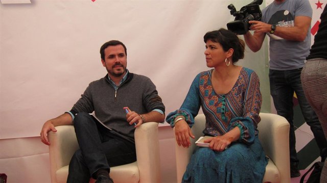 Teresa Rodríguez con Alberto Garzón
