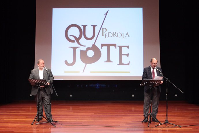 Lambán asiste a la lectura de 'El Quijote' en Pedrola.