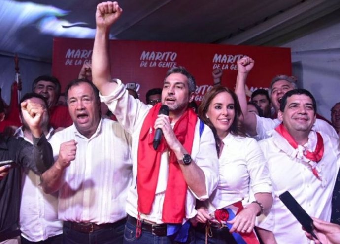 El candidato conservador paraguayo Abdo Benítez