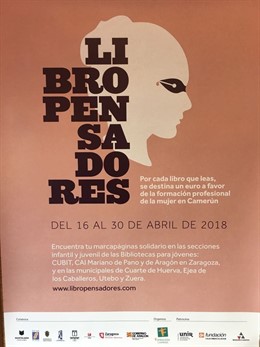 La biblioteca de Ejea se ha sumado a la campaña 'LibroPensadores'