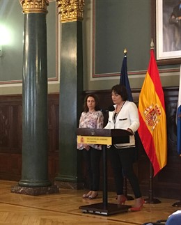 Presidenta de la ZEC, Jimena Delgado, en su toma de posesión del cargo