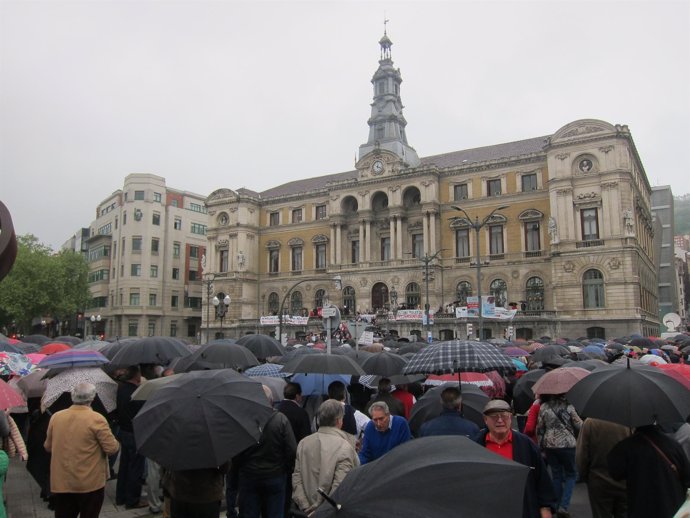                                Protesta De Pensionistas Y Jubilados En Bilbao
