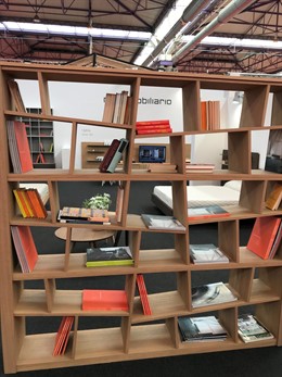 Librería, libros, estantería, decoración