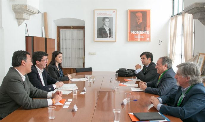 Reunión en el grupo parlamentario de Cs Andalucía