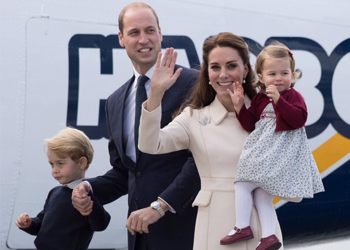 Duques de Cambridge con hijos