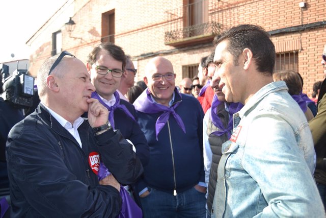 Valladolid (23-04-2018).- Representantes sindicales