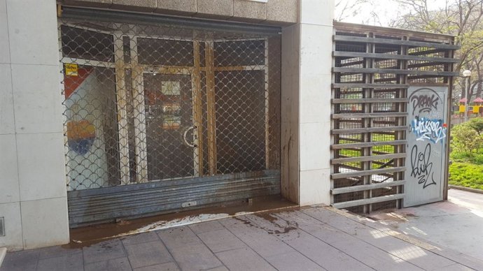 Atac a la seu de Cs a l'Hospitalet de Llobregat (Barcelona)