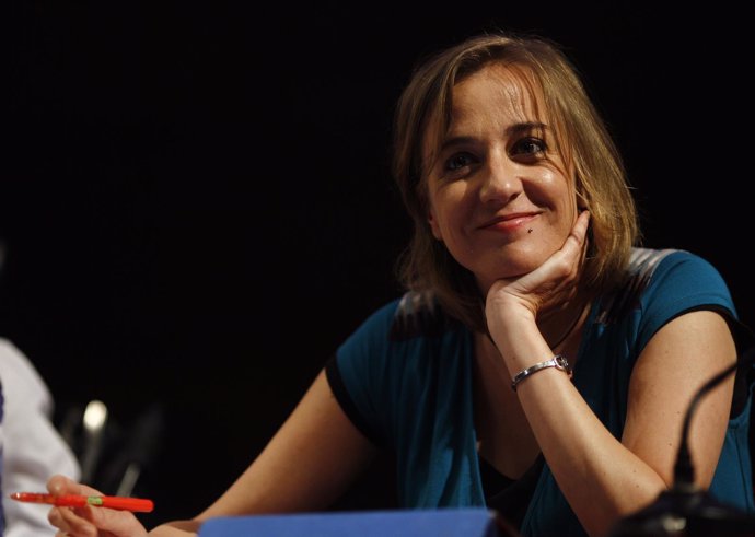 Tania Sánchez en un acto de Podemos