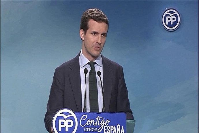Pablo Casado compareix en roda de premsa