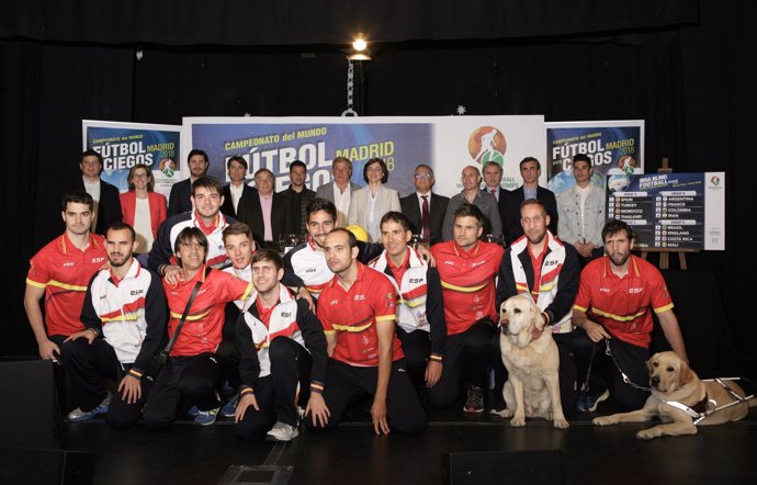 La selección española de fútbol 5 para ciegos en el sorteo del Mundial
